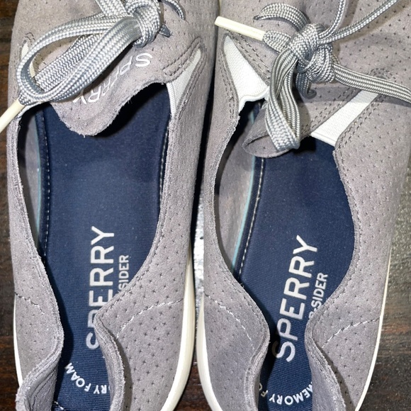 Women's Sperry Top Sider Rio Aqua Gray Slip On Memory Foam Sneaker Shoes Sz 8.5M - Picture 4 of 7